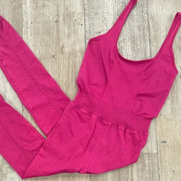 Free People Movement Good Karma  Onesie Jumpsuit New Without Tags - Picture 5 of 9